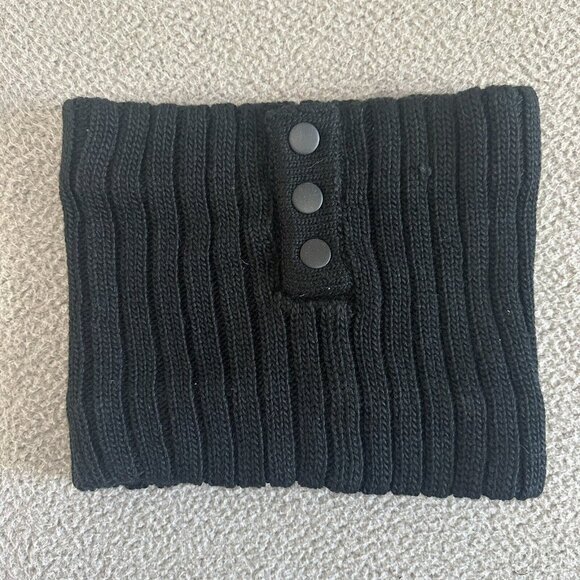 STELLA MCCARTNEY Adidas Neck Warmer Chunky Cable Knit Rib Button Wool Fleece - Picture 11 of 16